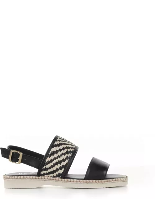 Hogan H660 Double-strap Woven Sandal
