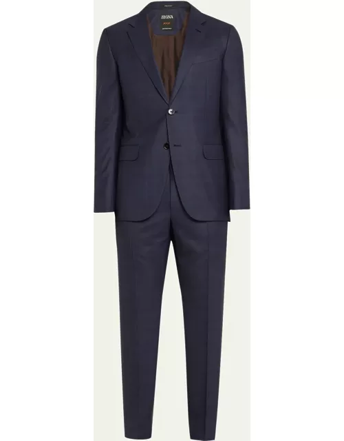 Men's Centoventimila Wool Plaid Suit