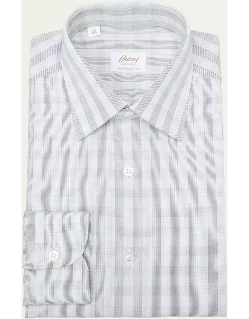 Men's Ventiquattro Textured Check Dress Shirt