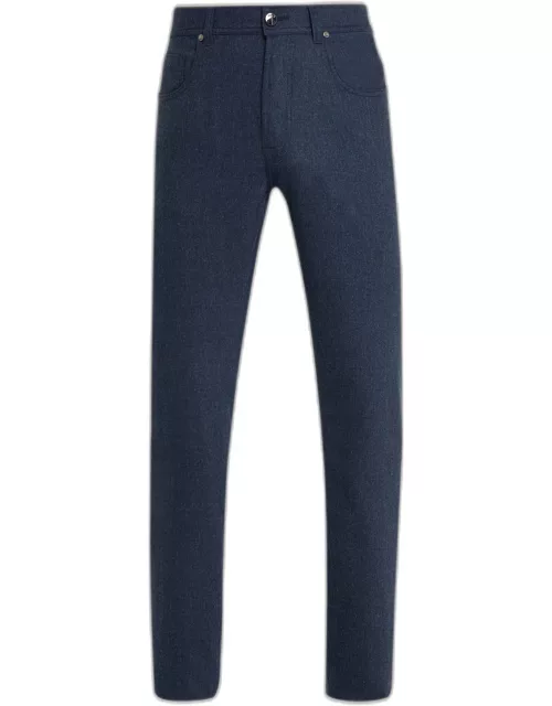 Men's Straight-Leg Flannel 5-Pocket Pant