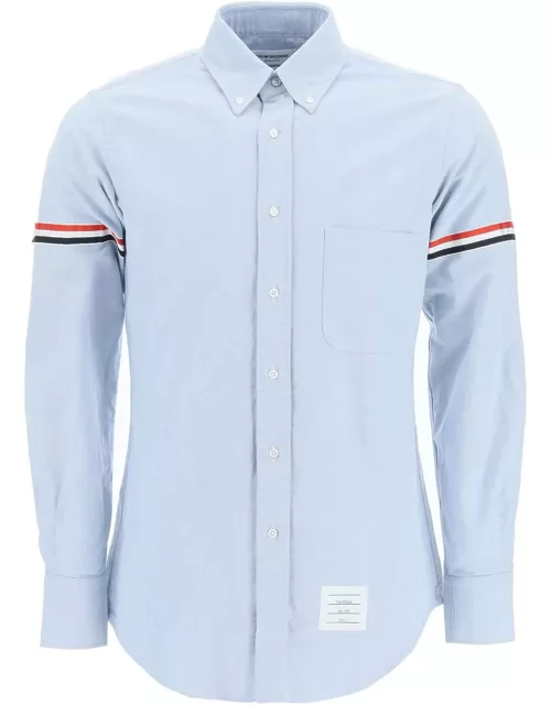 THOM BROWNE oxford button-down shirt with rwb armband