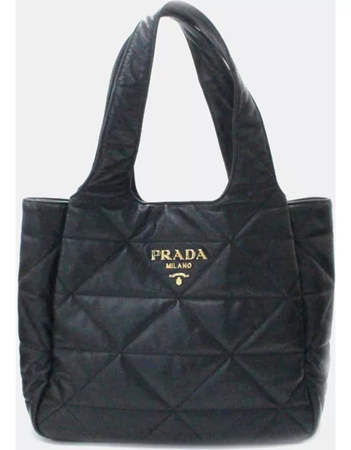 Prada Black Quilted Nappa Padded Tote Bag