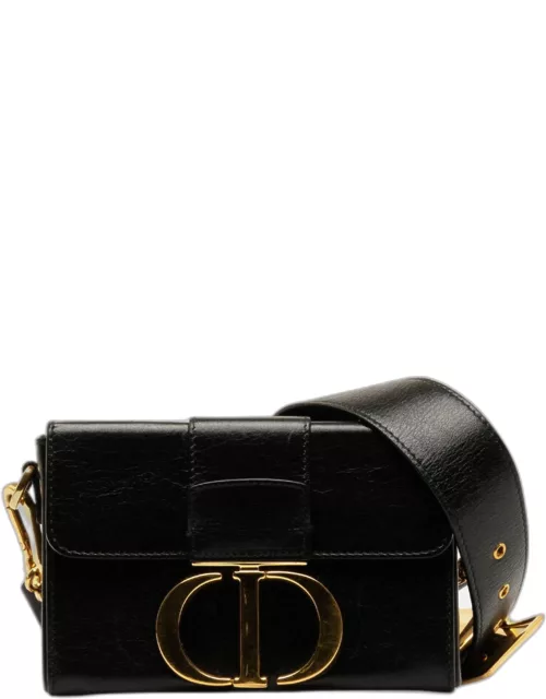 Dior Black Leather Montaigne Shoulder Bag
