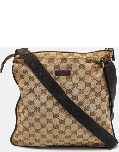 Gucci Beige GG Canvas Crossbody Bag
