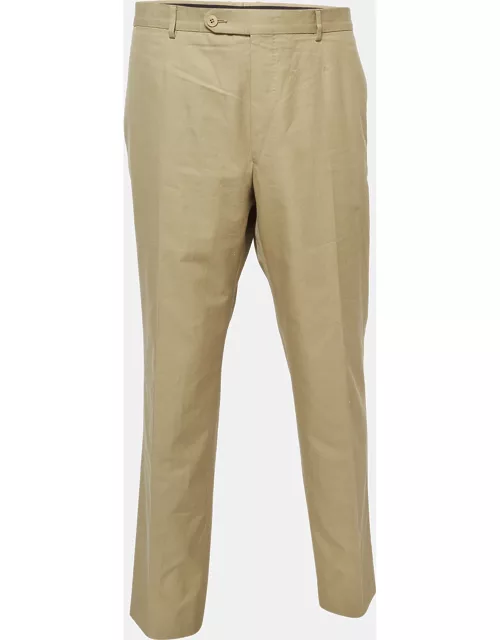 Zegna Su Misura Light Brown Cotton Trousers
