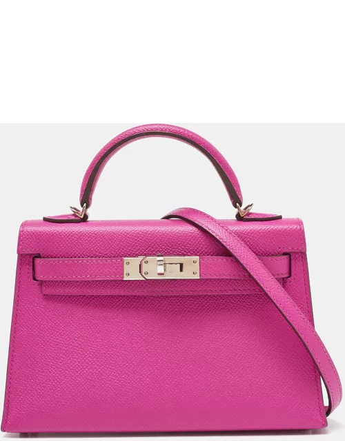 Hermès Magnolia Epsom Leather Palladium Finish Mini Kelly II Sellier 20 Bag