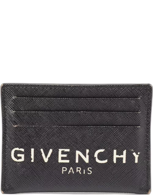 Givenchy Black/White Leather Logo Card Holder