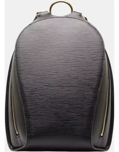 Louis Vuitton Black Leather Mabillon Backpack