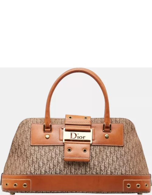 Dior Brown Canvas Oblique Canvas Street Chic Shoulder Bag