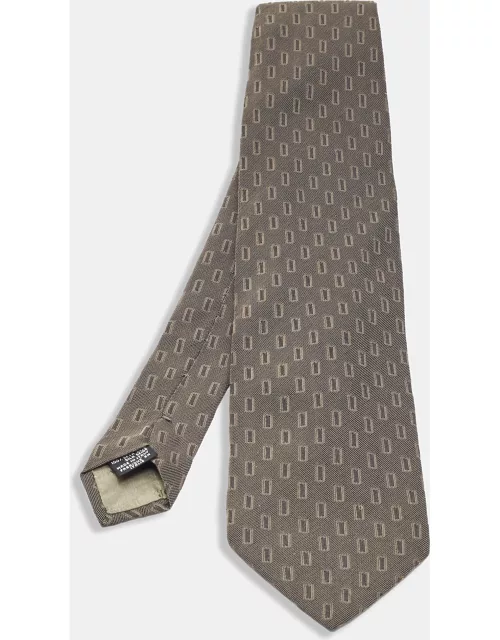 Giorgio Armani Vintage Grey Patterned Silk Tie
