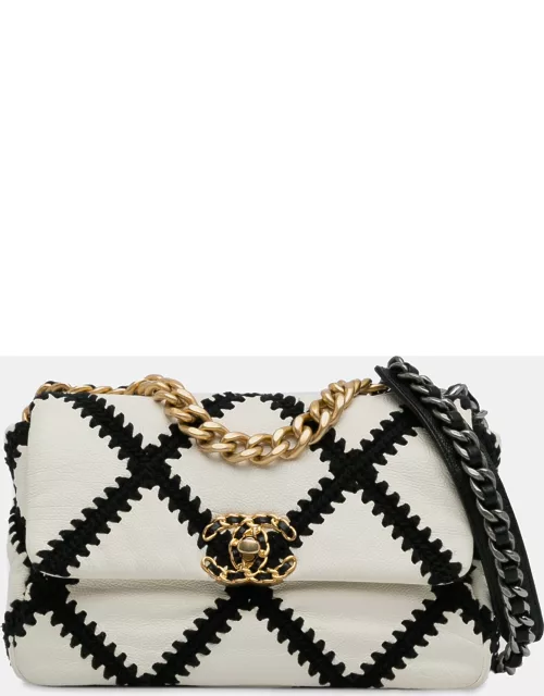 Chanel Medium 19 Crochet Calfskin Flap Bag
