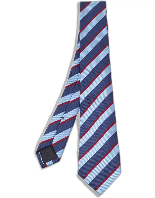 Gucci Blue Striped Silk Tie
