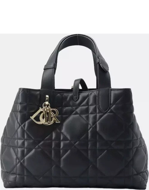 Dior Black Leather Macrocannage Toujours Bag