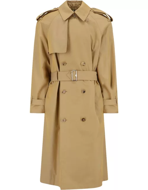 Burberry Double-Breasted Midi Trench Coat