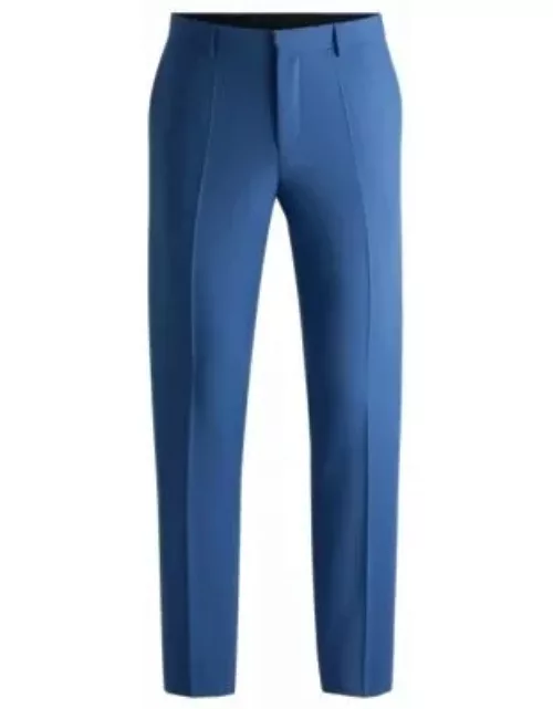 Slim-fit trousers in performance-stretch fabric- Blue Men's Business Pant