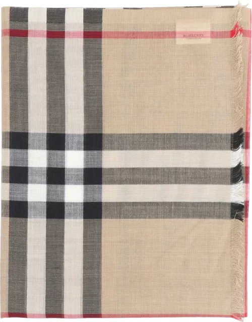 Burberry 'Check' Wool And Silk Scarf