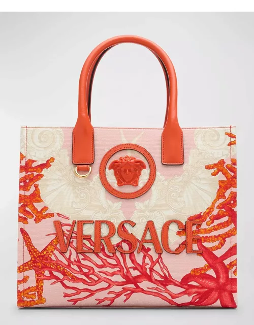 La Medusa Small Sea-Print Tote Bag