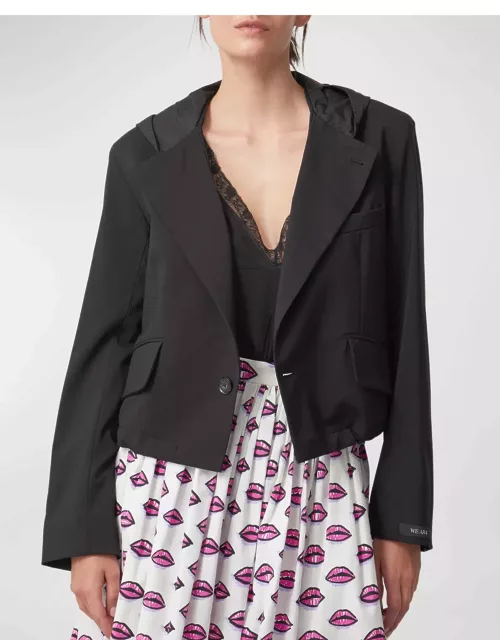 The Cropped Hooded Blazer