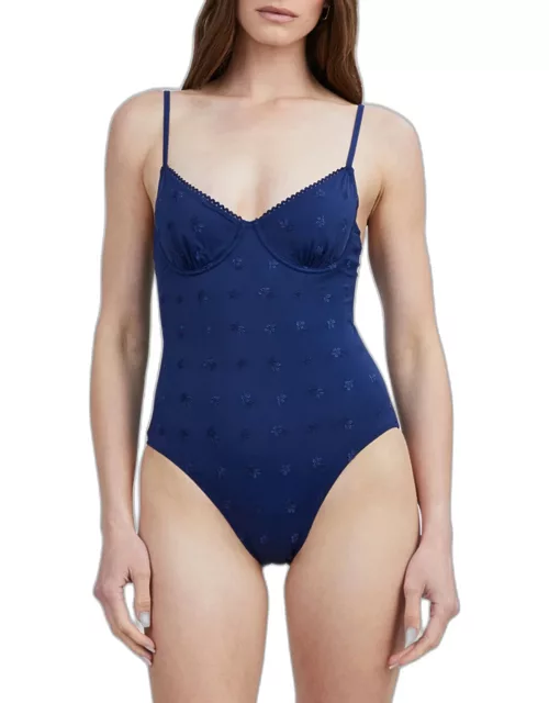 The Taylor Floral Embroidered One-Piece Swimsuit