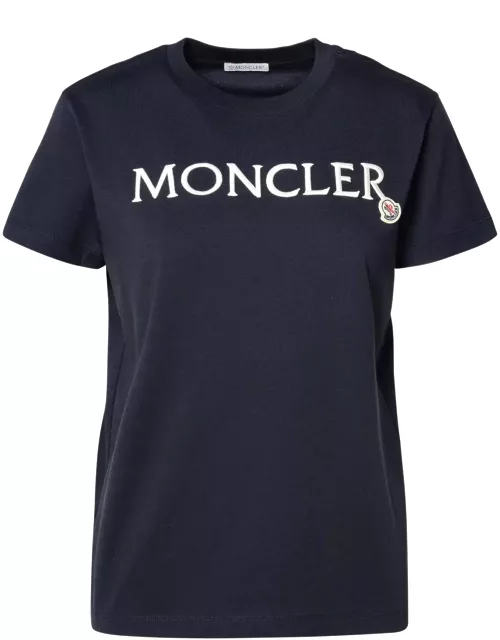 Moncler Blue Cotton T-shirt