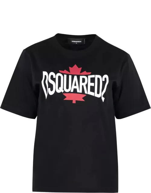 Dsquared2 Short Sleeve Printed Cotton T-shirt