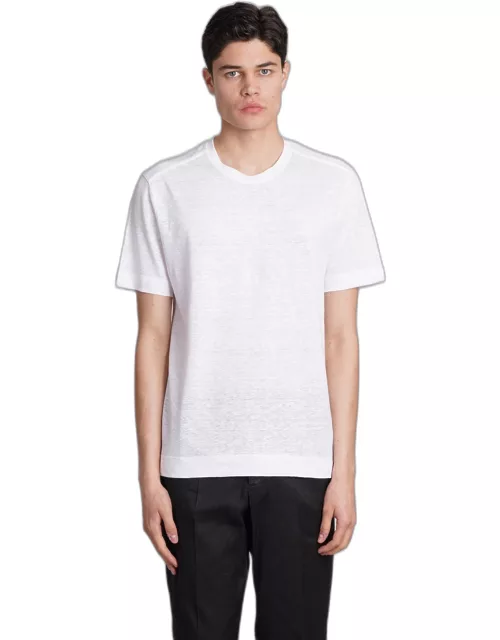 Zegna T-shirt In White Linen