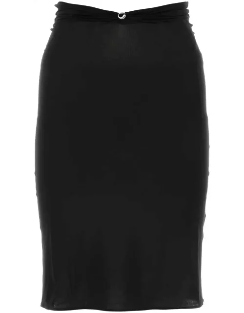 Coperni Black Stretch Nylon Triangle Skirt