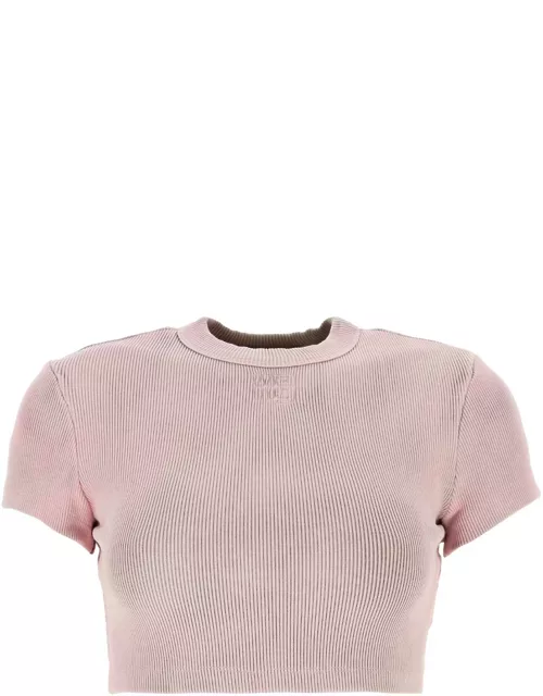 T by Alexander Wang Pink Stretch Cotton T-shirt
