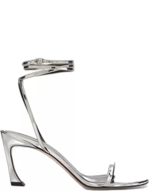 Fade Vegan Metallic Ankle-Wrap Sandal