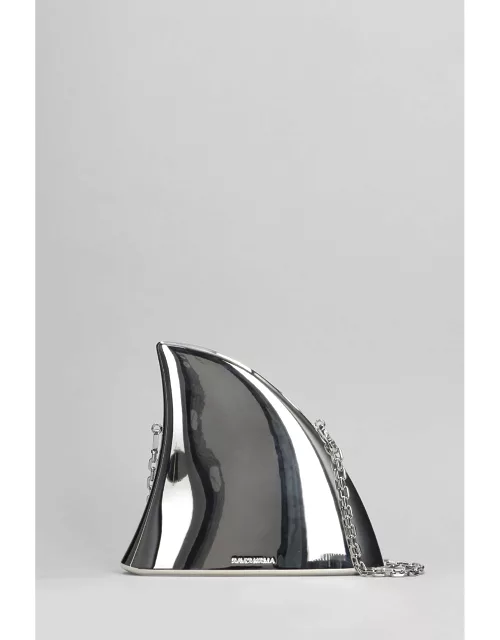 David Koma Clutch In Silver Synthetic Leather