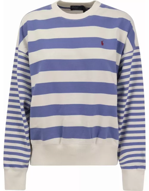 Polo Ralph Lauren Crew-neck Sweatshirt With Stripe