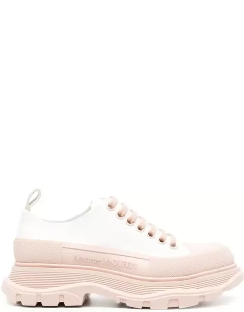 Alexander McQueen White And Pink Tread Slick Sneaker