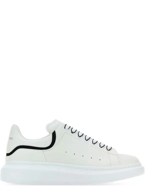 Alexander McQueen White Leather Sneakers With White Leather Hee