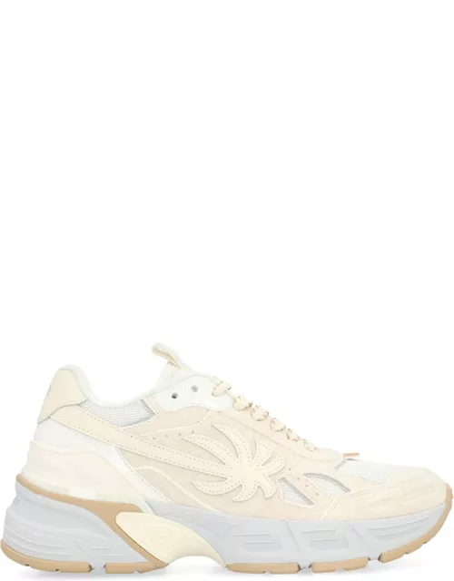 Palm Angels Leather And Fabric Low-top Sneaker
