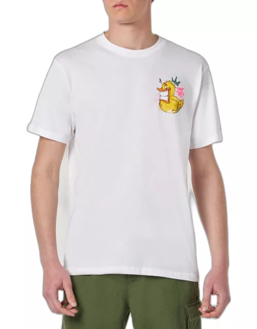 MC2 Saint Barth Man T-shirt With Crypto Duck Print Crypto Puppets® Special Edition