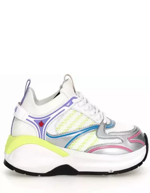 Dsquared2 dash Multicolor Low Top Sneakers With 1964 Logo In Techno Fabric Woman