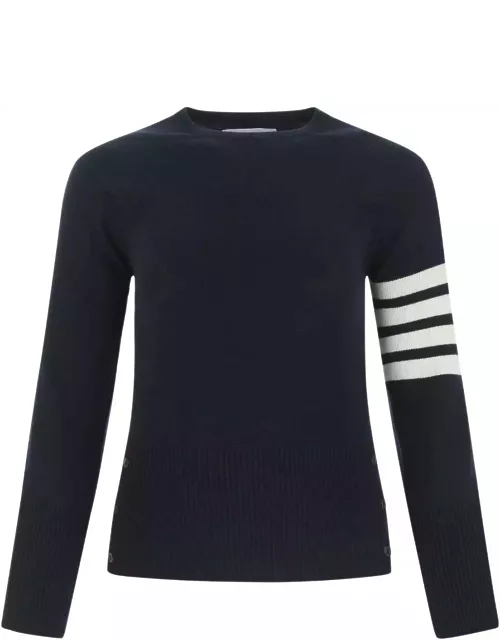 Thom Browne Navy Blue Wool Sweater