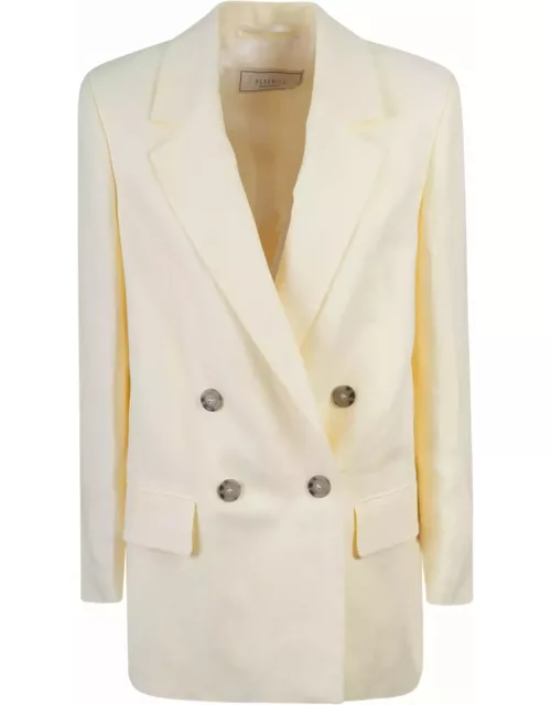 Peserico Double-breasted Fitted Blazer