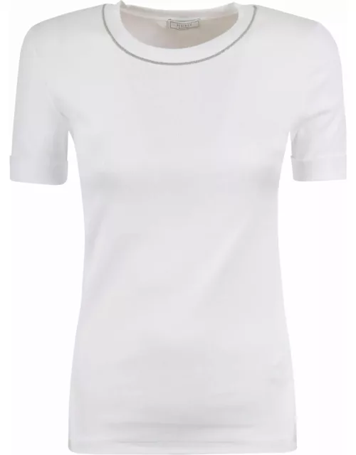 Peserico Round Neck Fitted T-shirt