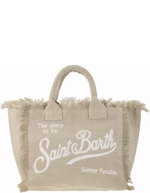 MC2 Saint Barth Vanity - Linen Tote Bag With Embroidery
