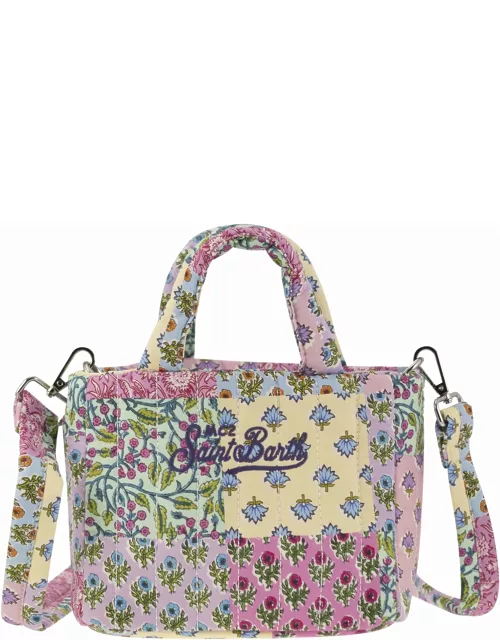MC2 Saint Barth Soft Tote Mini Quilted Bag With Flower