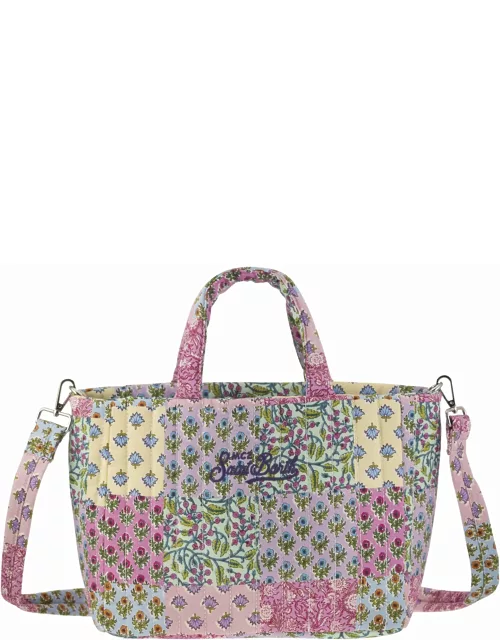 MC2 Saint Barth Soft Tote Mid Quilted Bag With Flower