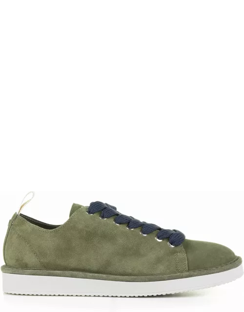 Panchic Sneaker In Military Green Suede