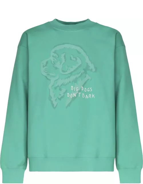Fay 3d Dog Print Sweatshirt In Cotton