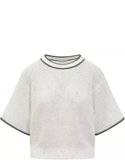 Brunello Cucinelli Dazzling & Sparkling Linen Sweater