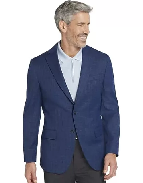 Awearness Kenneth Cole Men's Modern Fit Check Sport Coat Blue Check