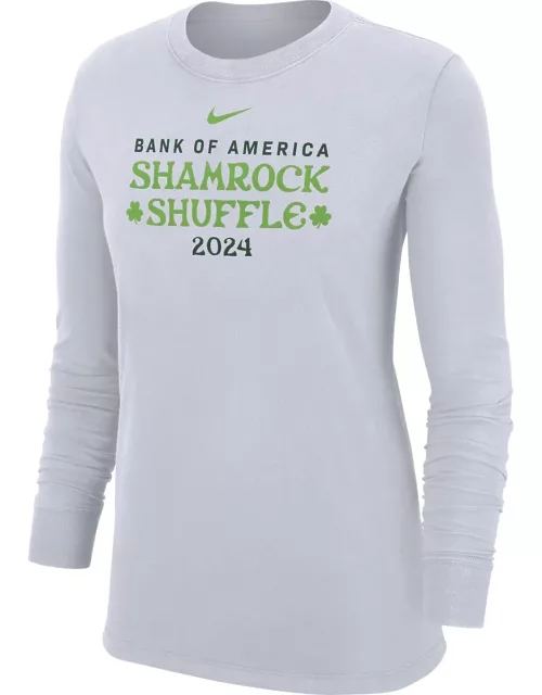 Women's Nike Core Cotton Long Sleeve Tee - Shamrock Shuffle 2024