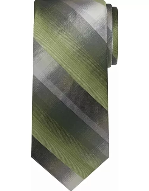 Pronto Uomo Men's Ombre Plaid Tie Olive