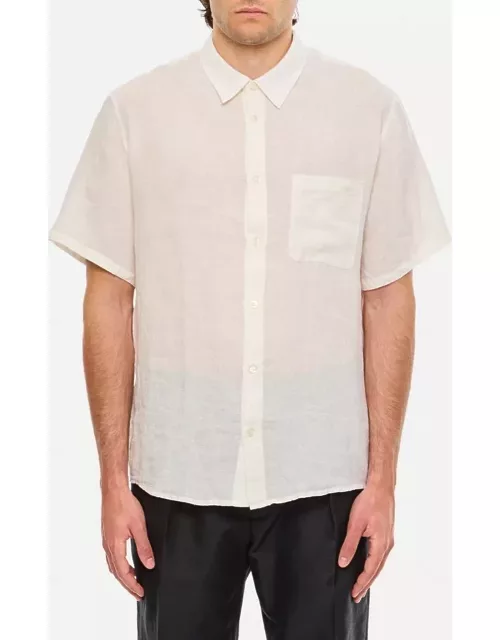 A.P.C. Bellini Logo Linen Shirt White
