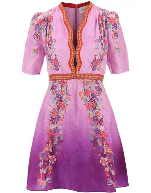 SALONI "silk mini dress tabith